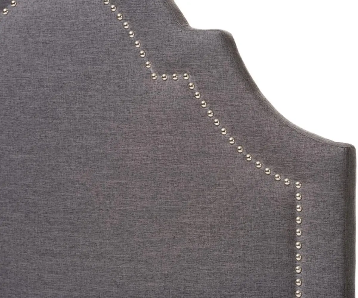 Cabeceira estofada moderna e contemporânea Ritta cinza/dupla