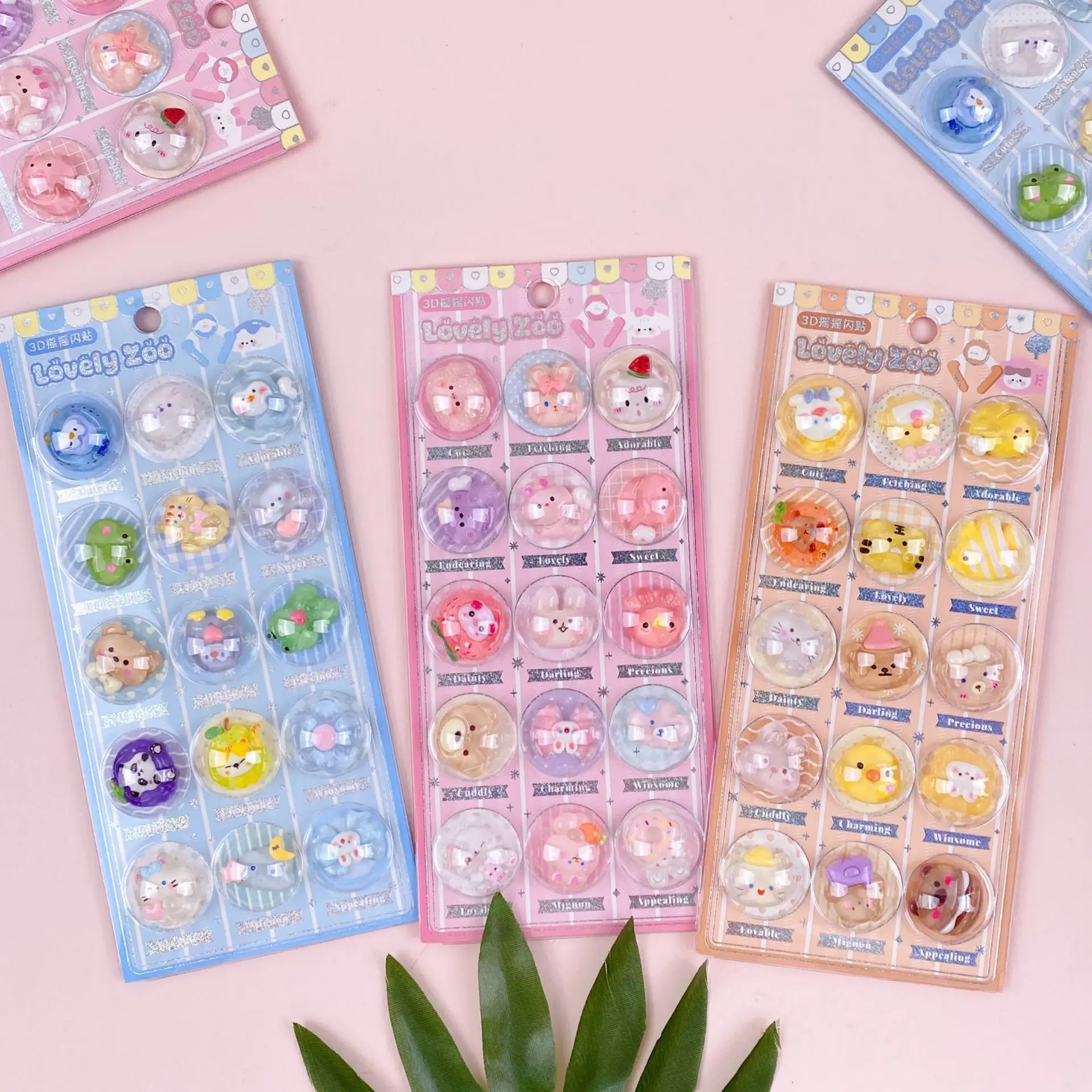 

【xxx】1Pcs Shake Flash Sticker Cartoon Animals 3D Relief Sticker DIY Notebook Scrapbooking Decorative Sticker Reward Gift[S14]