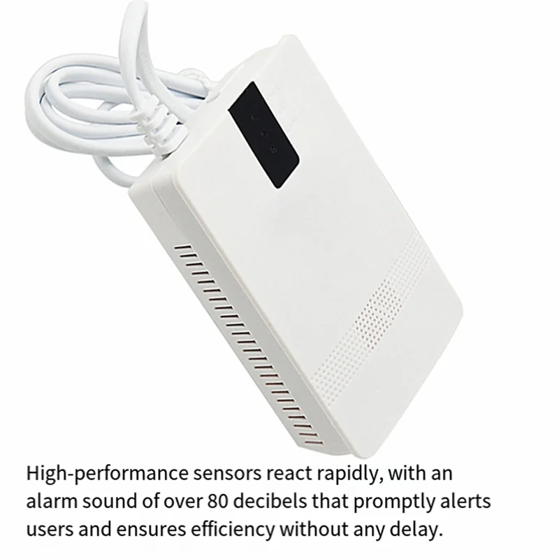 

B34B-812 Gas Alarm Household Liquefied Gas Detector With Solenoid Valve Anti-Leakage Alarm Automatic Valve Closing US Plug