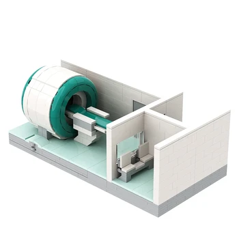 MOC MRI Scanner Bricks Model Equipment Outdoor Building Blocks Set Idea Medical Device Science Educational Toys Assemble for Gift
