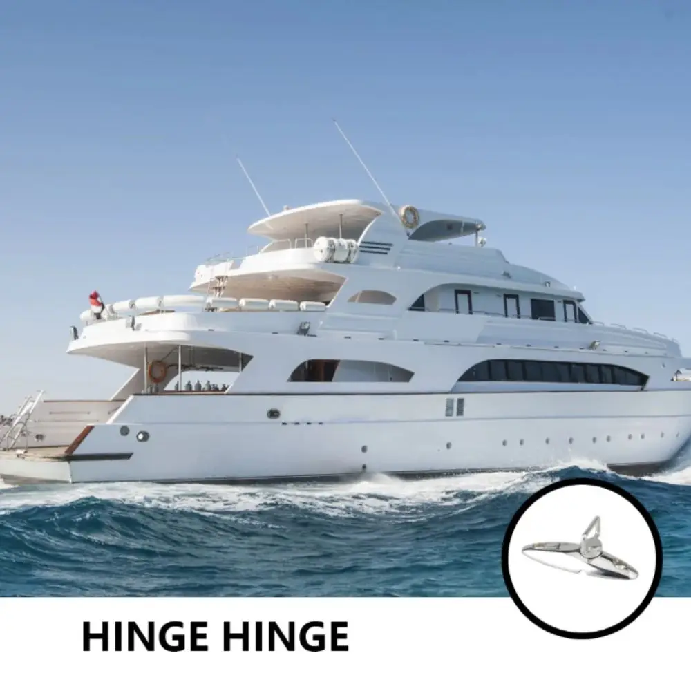 Solid 316 Stainless Steel Boat Swivel Deck Hinge 360 Degree Rotation Precision Swivel Marine Top Hardware