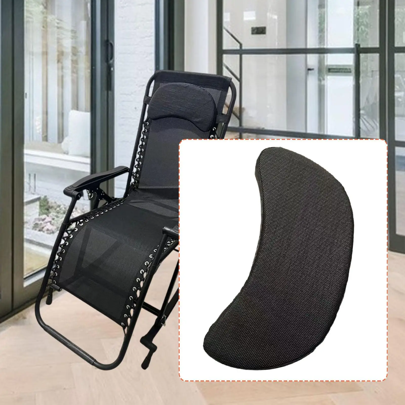 Soft Recliner Head Pillow Breathable Teslin Material for Patio Lounge Chair Indoor Outdoor Replacement
