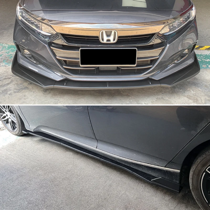 For Car Honda Accord 2018-2021 Front Bumper Splitters Lip Body Kit Spoiler Side Skirts Extensions Rear Wrap Angle Decoration