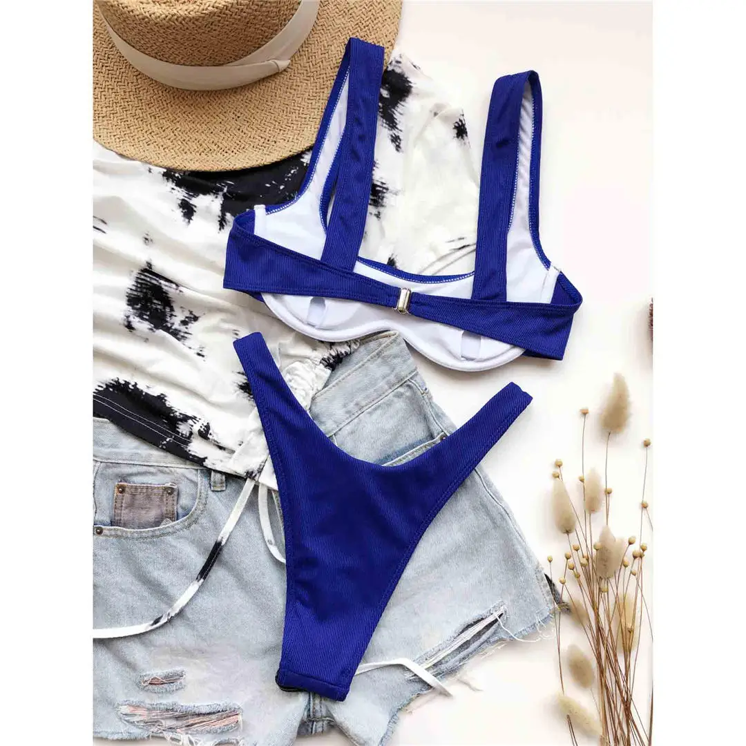 Sexy V-Bar-Bikini mit Bügel, Damen-Badeanzug, zweiteiliges Bikini-Set, brasilianischer Badeanzug, Badebekleidung für Damen, V2870 – Detail 22