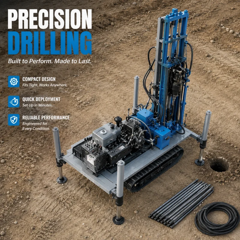 Crawler Mounted Water Well Drilling Machine For Livestock Water Wells With Strong Climbing Ability Water Well Rig Manufacturer