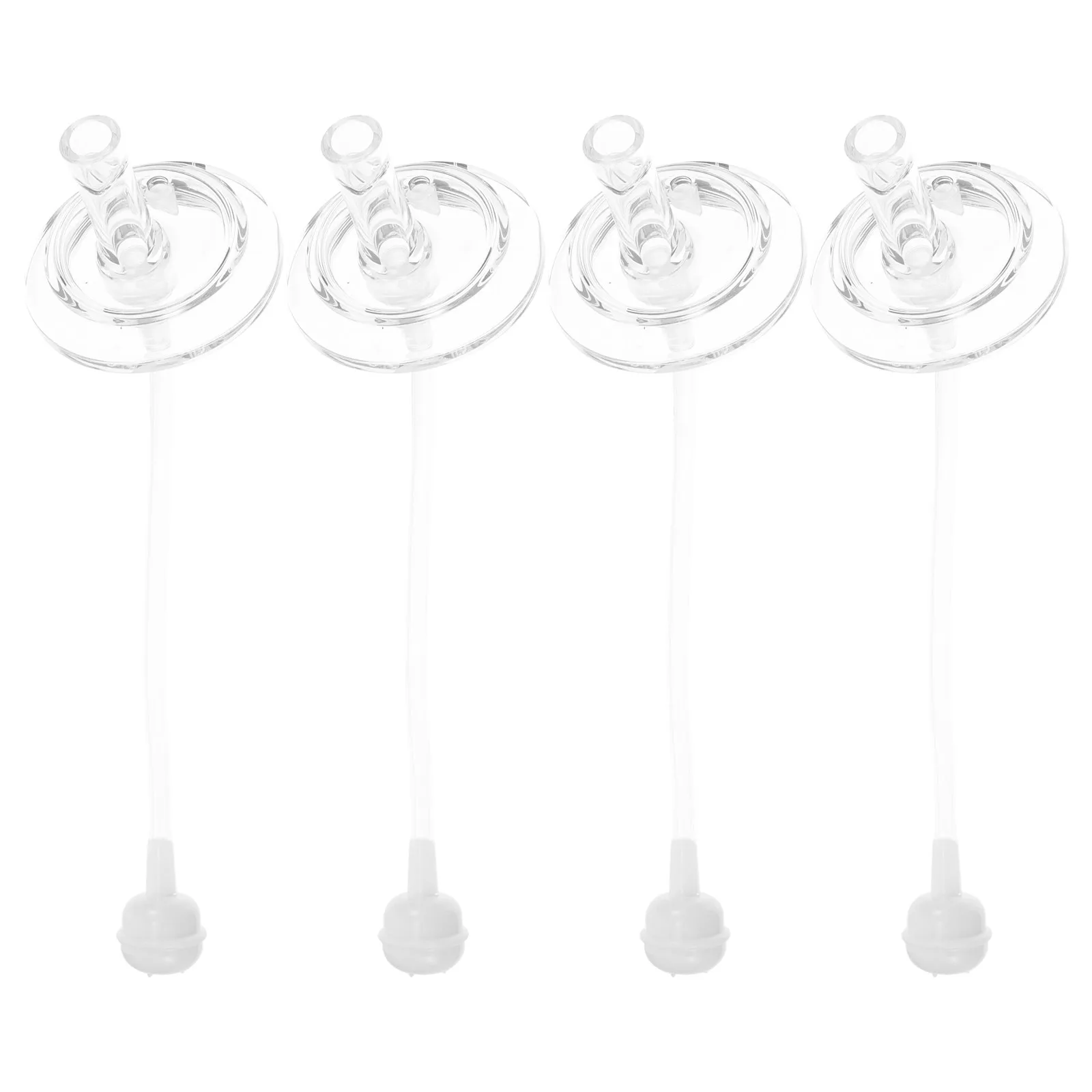 4pcs Wide-Mouth Silicone Weighted Straws for Baby Bottles & Sippy Cups – Dishwasher Safe, Reusable, Soft Tips