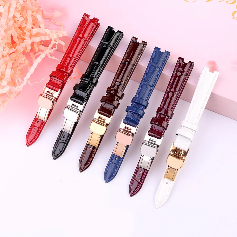 Women's Concave Leather Watch with Accessories For Tissot 1853 Little Beauty Series T126.010 T126.207 Watchband 12 14mm Bracelet