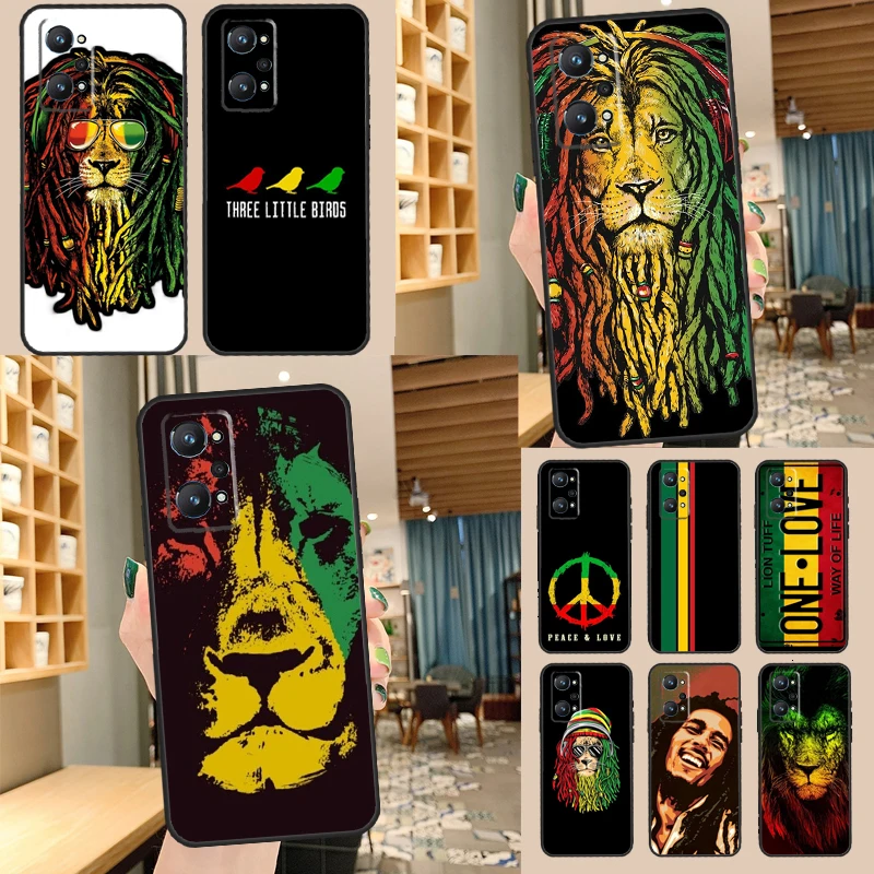 Bob Marley Rasta Lion For Realme C55 C35 C33 C31 C30 C25 C21Y C15 C11 GT Neo 5 3 2 Realme 9 10 11 Pro Plus Case