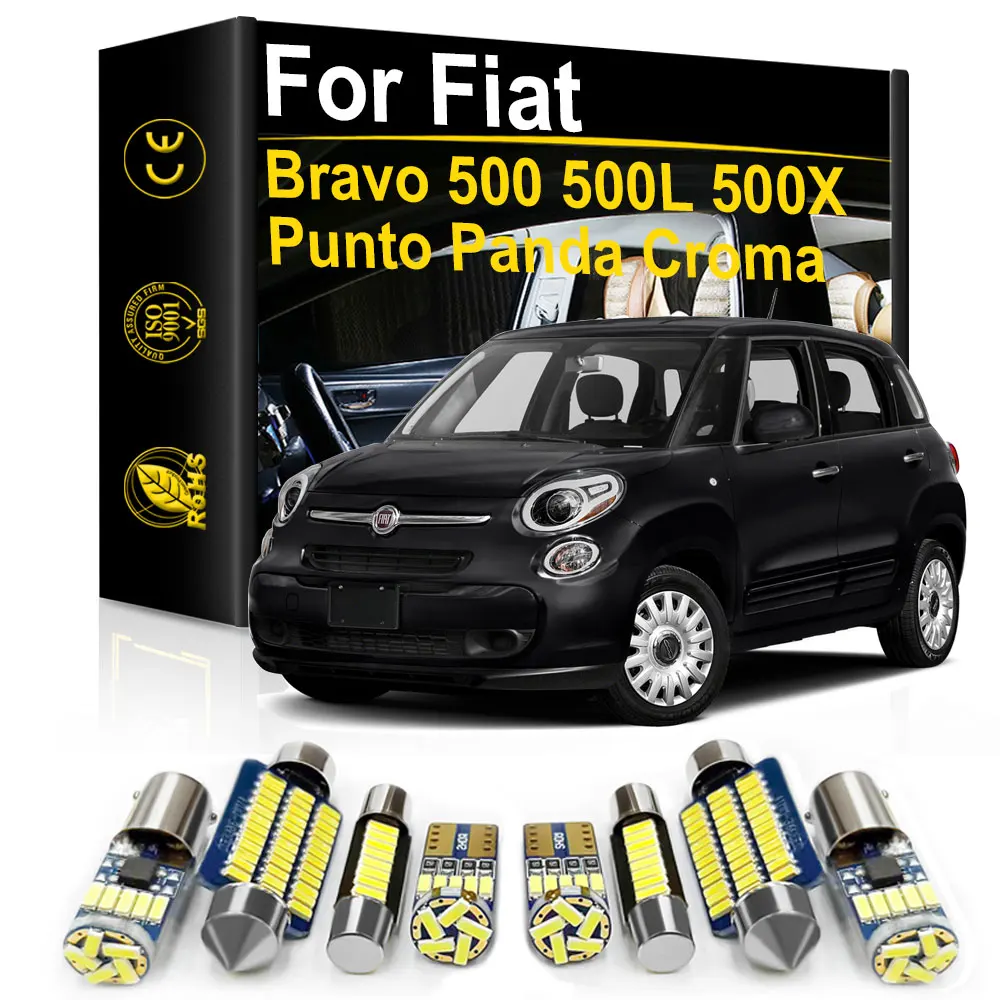 Car LED Interior Light Bulb Kit For Fiat Bravo 500 500L 500X Punto Stilo Panda Croma Tipo Qubo Fiorino Freemont Multipla