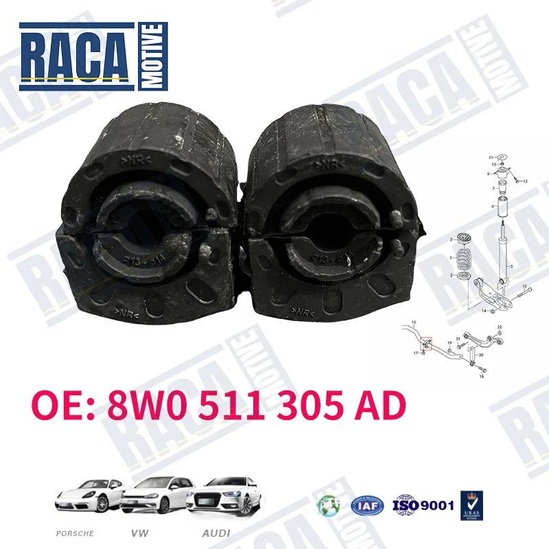 

For Audi A4 A4L Rear Stabilizer Sway Bar Bushing 8W0511305AD 8W0511305AN