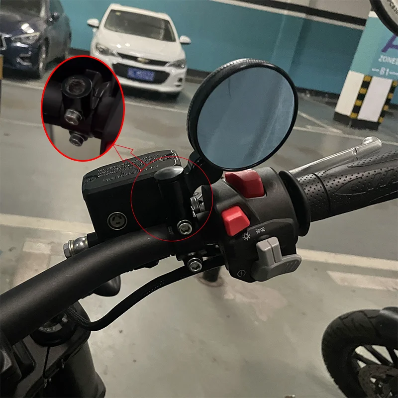 مرايا جانبية للرؤية الخلفية للدراجات النارية ، ألمنيوم ، ريترو ، ميني ، كاواساكي Z750 ، نينجا 250 ، هوندا R1 ، R6 ، FZ6 ، سوزوكي ، ياماها ، جديد ، 8 * ، 10 #3