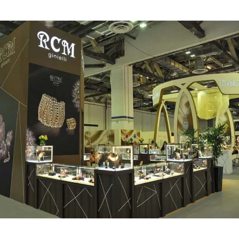 

2025customized. fashionable jewelry display cabinet with LED light wooden jewelry counter design jewelry kiosk design