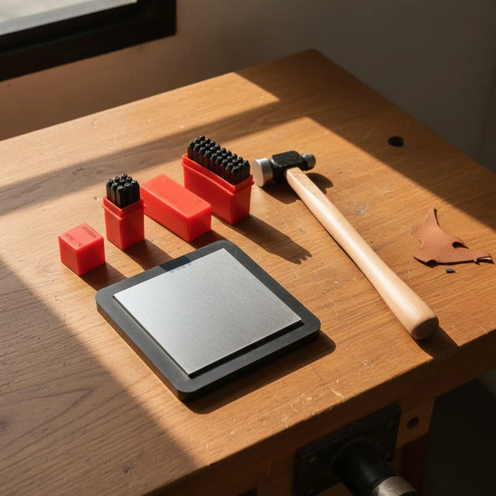 Jewelry Bench Block and Hammer Set Hardened Stamping Block and Hammer Set Stable