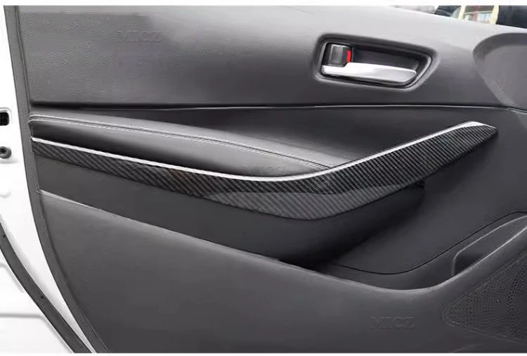 For Toyota Corolla Sedan Hybrid 2019-2023 2024 Car Inner Front Door Armrest Trims Decoration Accessories