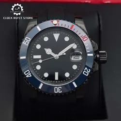 Men's Black Business Fashion Automatic Mechanical Watch, Sapphire Glass, Water Resistant Case, Rubber Strap, Men's Watch