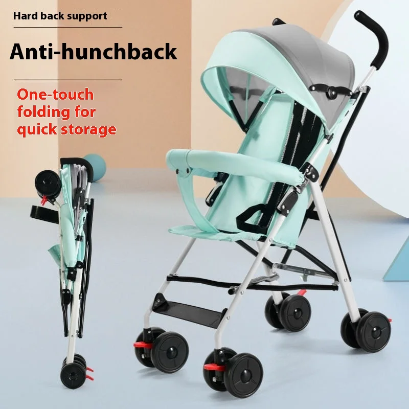 

Foldable Baby Stroller Reversible Pushchair for Travel Lightweight and Compact with Adjustable Recline for Infant and Toddler