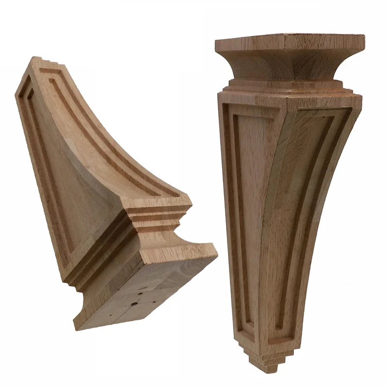 VZLX Roman Wood Wardrobe Decorative Ox-leg Carving Kitchen Vintage Home Decor Fireplace Decoration Accessories Carved Applique