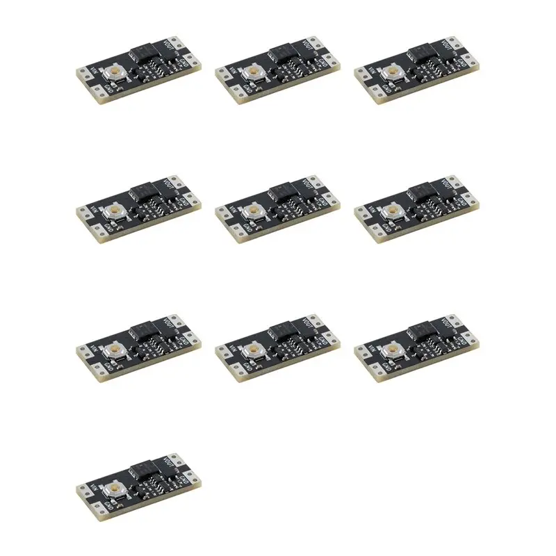 

A99E-10Pcs Single Bond Button Bistable Switch Module 4.5-26V 1.3UA Load 10A Low Power Wide Voltage Mini One Key Switch Module