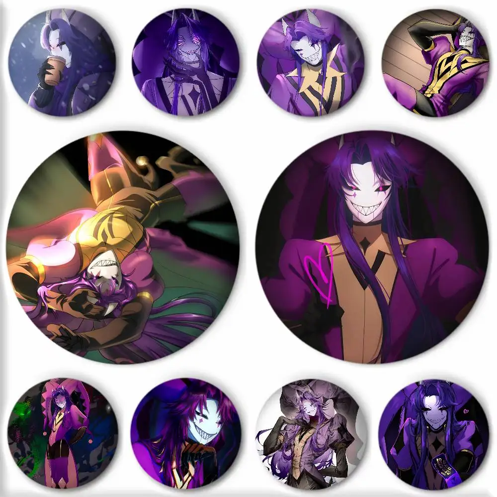 Game Anime The F-Freak C-Circus Jester Badge Round Art Brooch Clothes Backpack Accessories Lapelnd Laserh