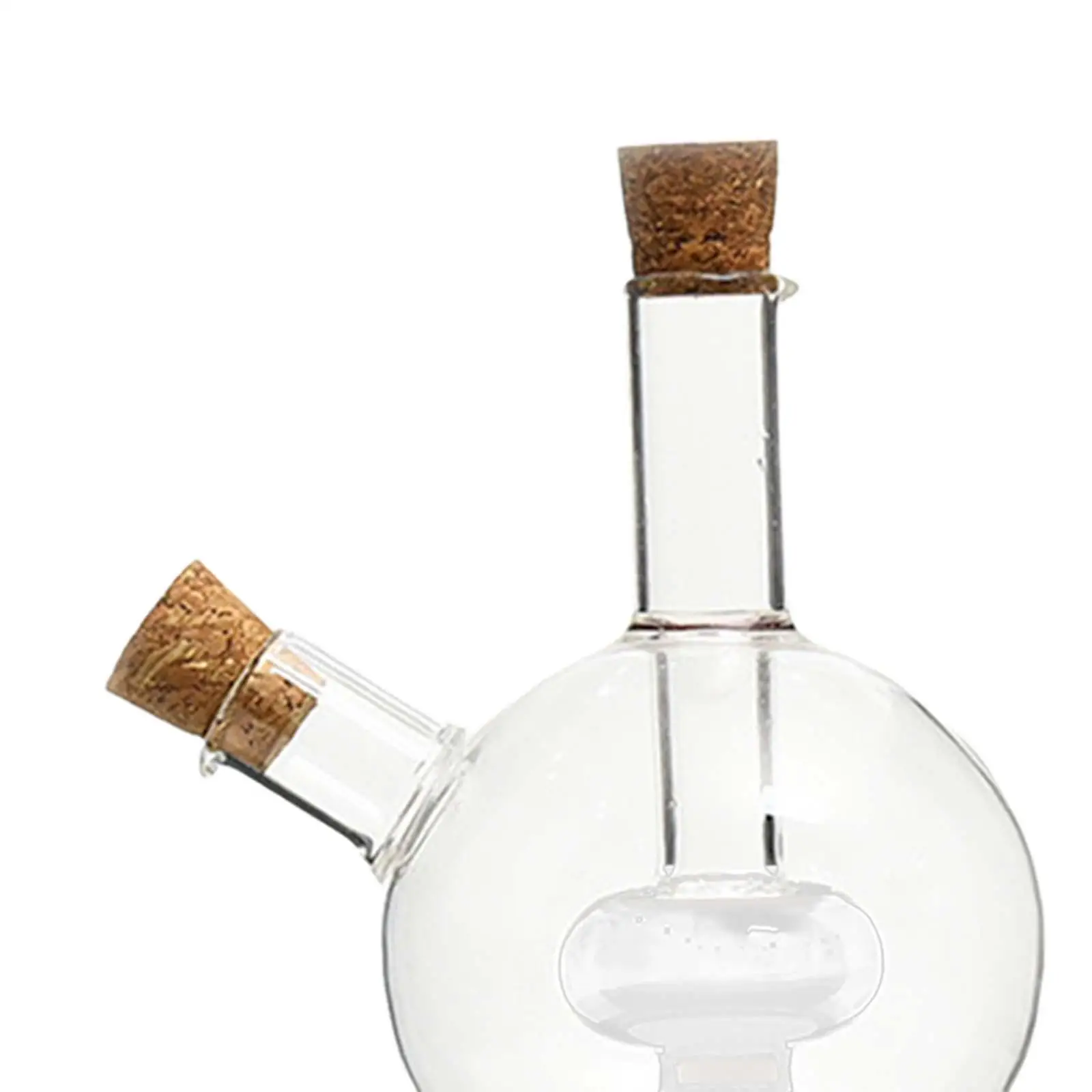 Botella de Vidrio Transparente Resistente al Calor con Doble Vertedor para Aceite y Vinagre Balsámico, Utensilios de Cocina, Botella de Aceite para Salsas y Soja