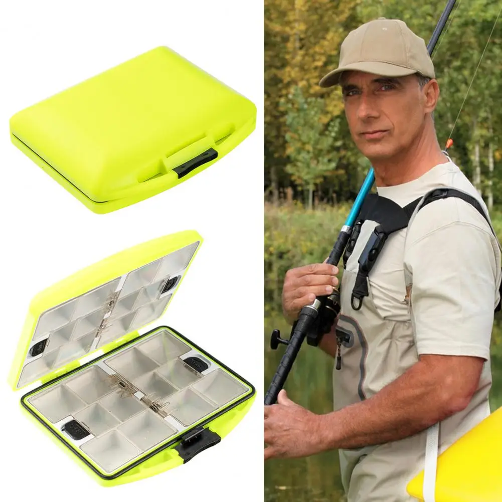 Waterproof Fishing Organizer Portable Double-sided Fishing Lure Box 24 Compartments for Soft Hard Bait Angling Tools Organizer