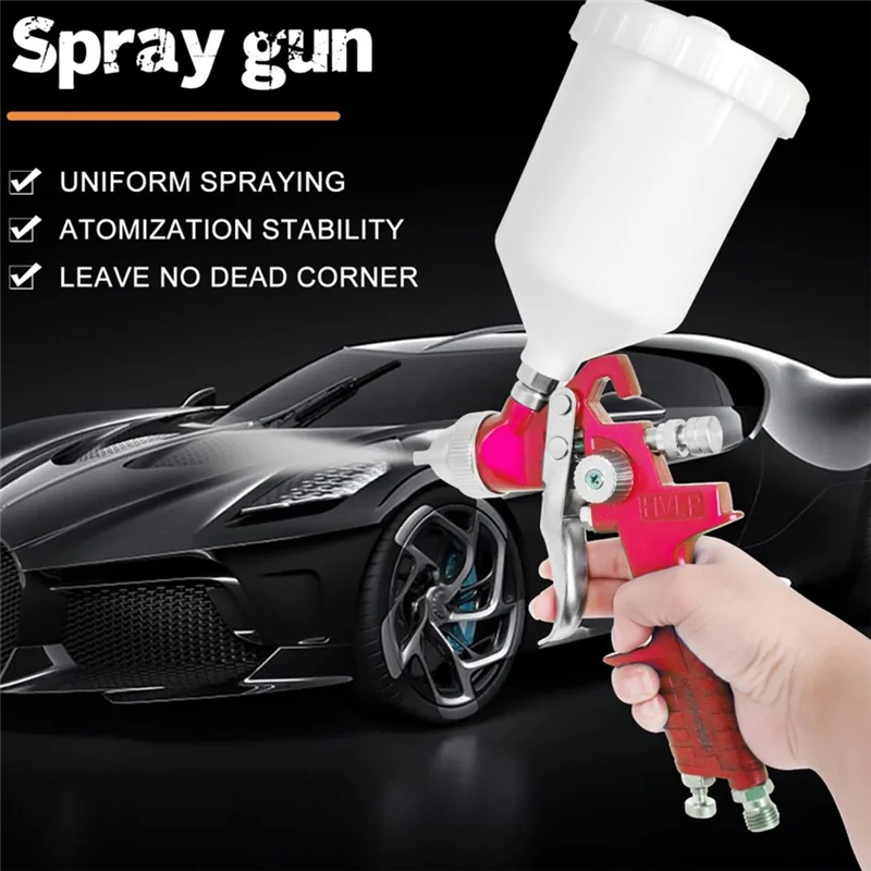 A43T مثالي لمشاريع الطلاء التلقائي المنزلي - مسدس رش HVLP احترافي 1.4 مم 1.7 مم 2.0 مم