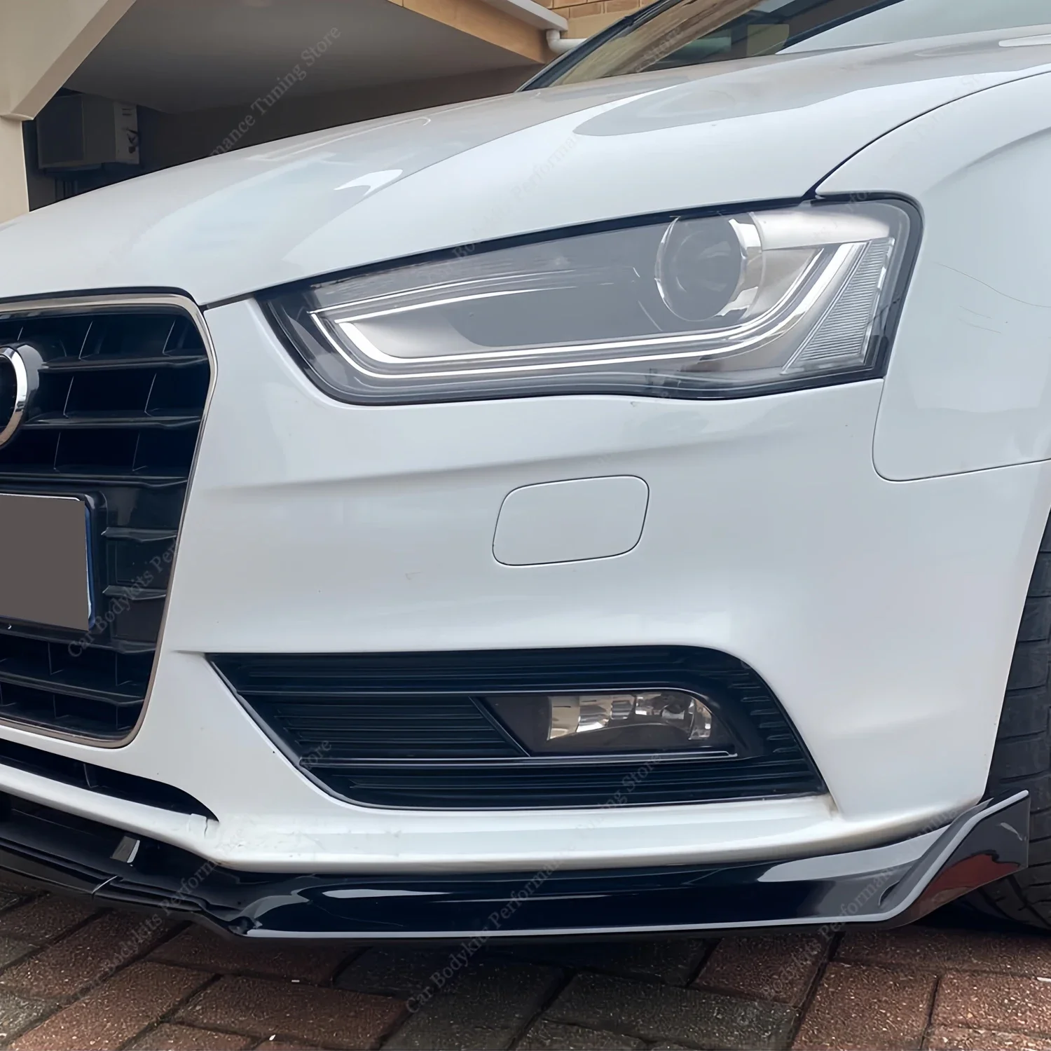 

Комплект из 3-х спойлеров для Audi A4 B8 B8.5 TFSI TDI FSI (кромка переднего бампера, диффузор) для моделей 2012-2016 годов (не LCI, не S-line), комплект для тюнинга кузова