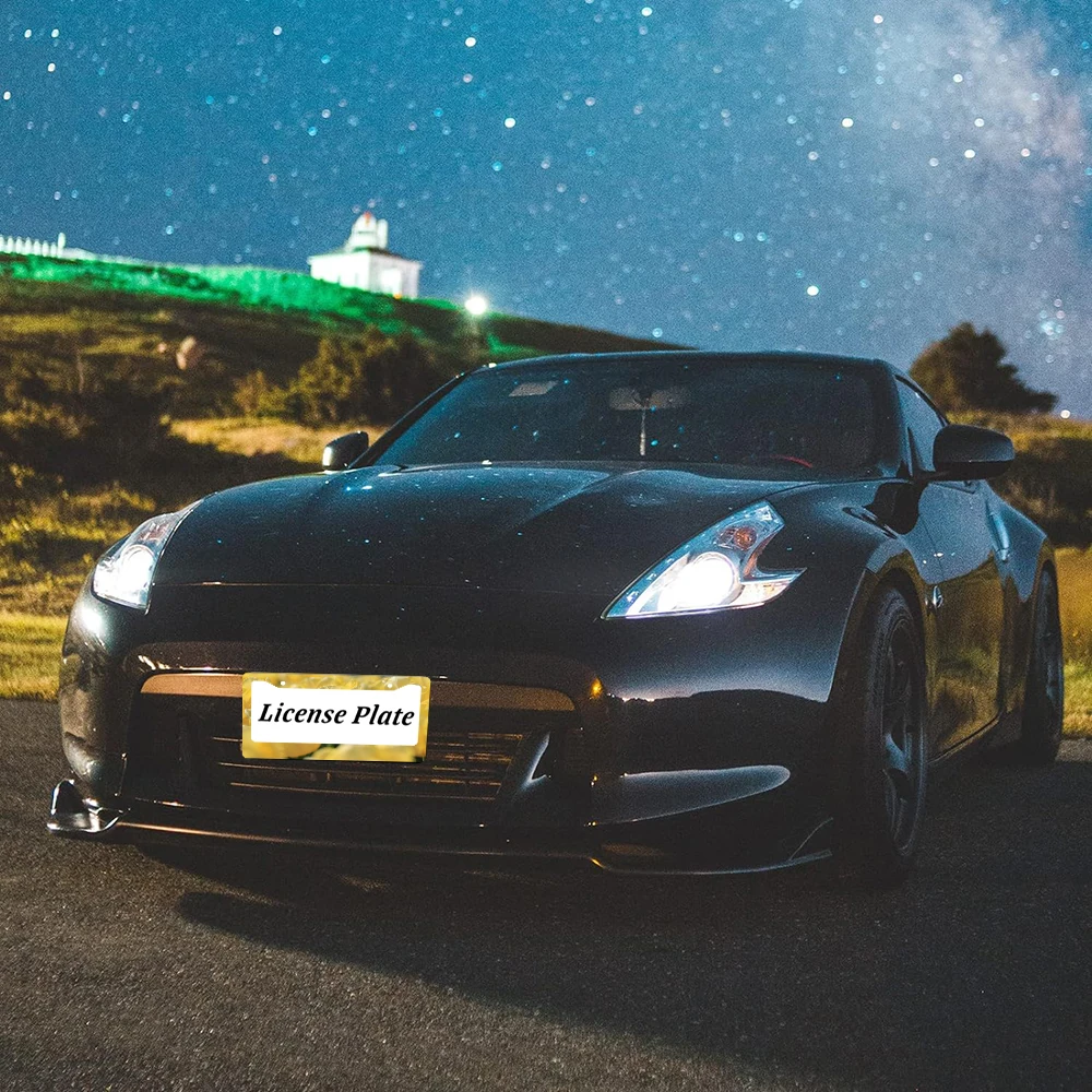 إطار لوحة ترخيص زهور التوليب الصفراء حامل لوحة ترخيص للأرضيات الشعبية لعلامات السيارة الأمامية والخلفية لتزيين السيارة المضحكة