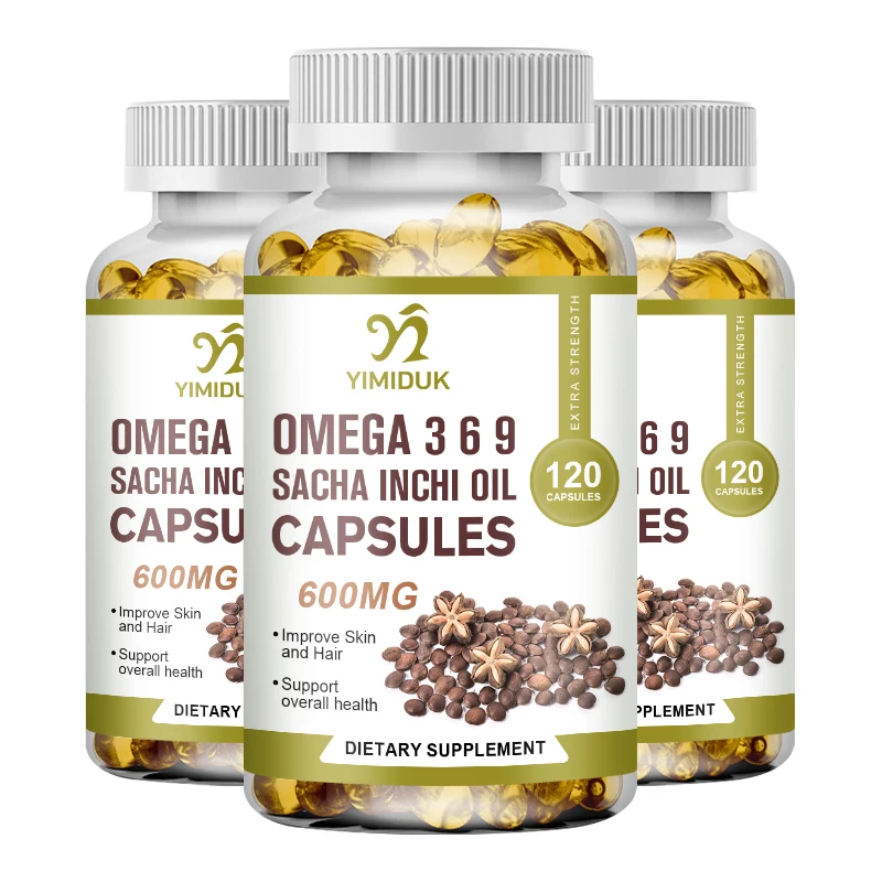 

Sacha Inchi Oil Capsules - omegas 3, 6 and 9 - Healthier Source of Essential Fatty Acids, Improve Skin