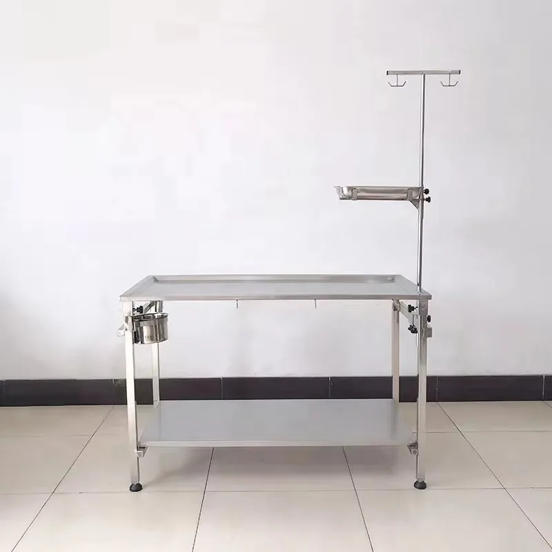 

Double-layer Multi-purpose Veterinary Examination Surgical Table for Dogs Cats 304 Stainless Steel CE Certified
