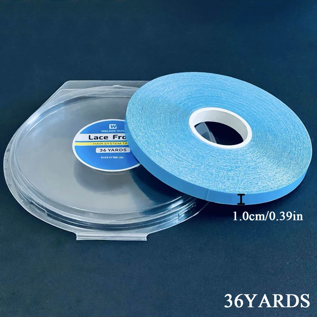 

Лента для париков и систем замещения волос, 36 ярдов, 1,0 см, синяя, двусторонняя, для кружевных париков, для наращивания волос, клейкая лента, инструменты для укладки париков