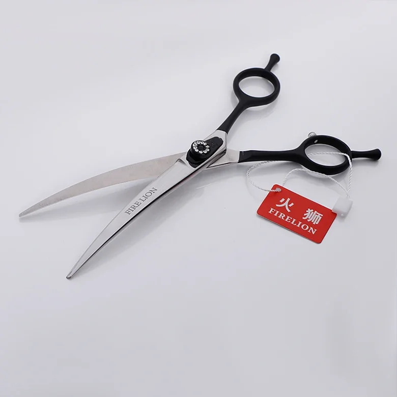 7.0/7.5 inch Pet Grooming Cutting/Thinning/Shark Shears 440C Stainless Steel Dog Curved Scissors for Dogs