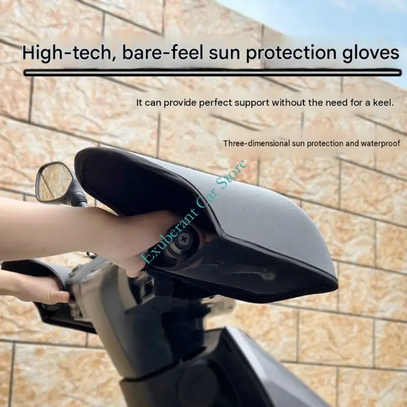 Sun Motorcycle Handlebar Gloves with Extended Hand Coverage for Summer Commuting and Daily Road Travel