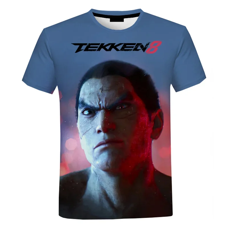 2025 Fighting New Game Tekken 8 3D Printed T Shirt For Men Clothes Harajuku Streetwear T-Shirt For Men Crewneck Short Sleeve Top