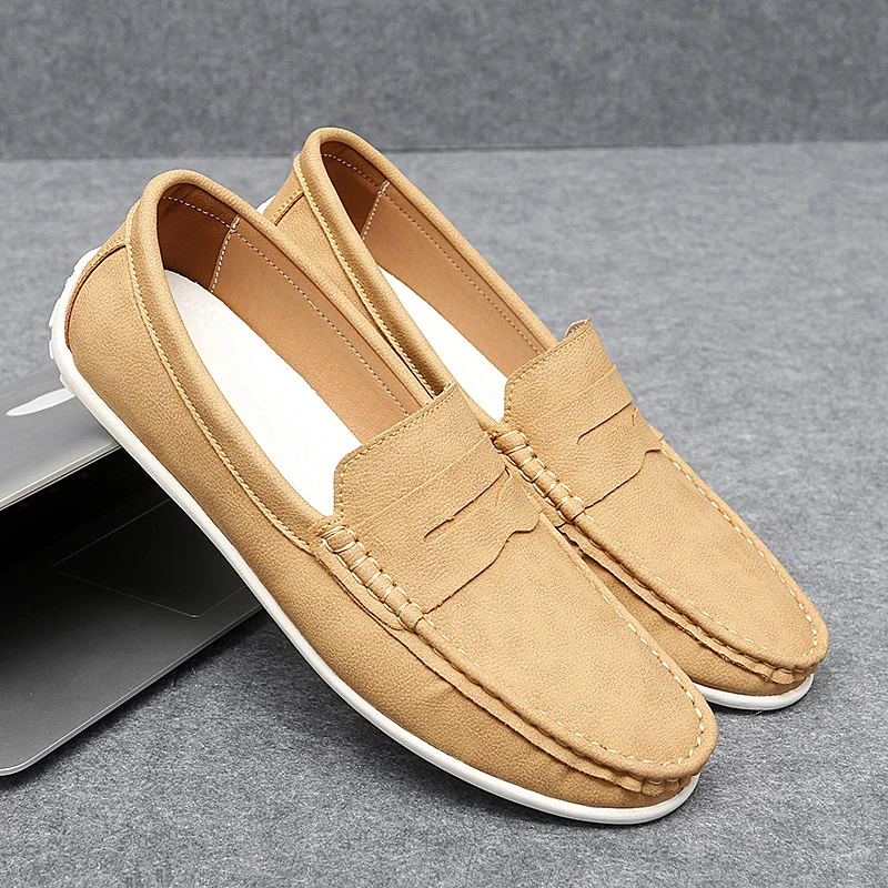 

Mocasines Hombre Large Size Loafers Shoes For Men Lightweight Leather Man Moccasins Mens Driving Shoes Casual Shoe Slip On Flats