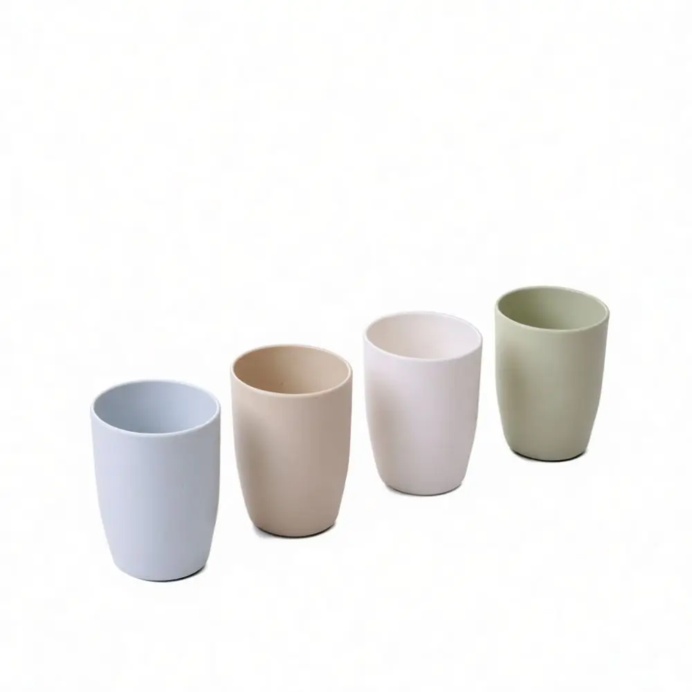 Simple Round Mouthwash Cup Plastic Toothbrush Holder Durable Bathroom Water Mug Hotel Household Daily Gargle Cleaning Tool