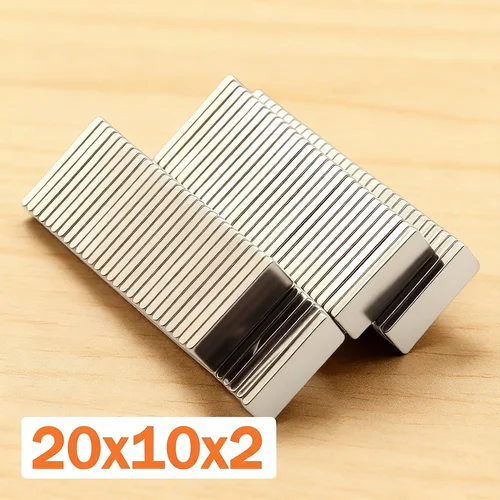 Imán súper fuerte de 20x10x2mm, bloque N35, imán magnético de neodimio NdFeB, imanes de disco potentes, imanes para refrigerador