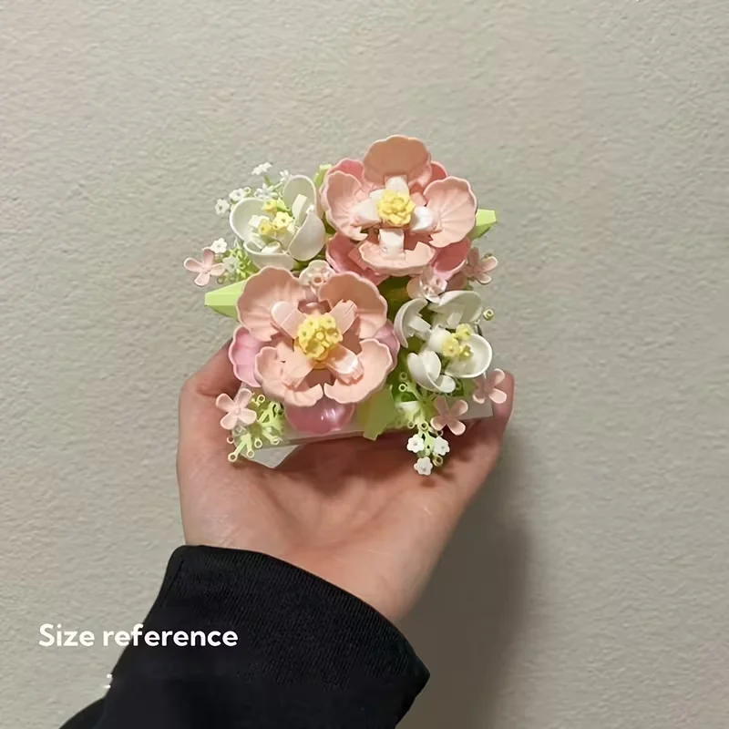 Eternal Flower Building Blocks, Featuring Three Display Styles, Romantic DIY Home Decoration, with Everlasting Flowers, a Creative and Versatile Gift Option, Suitable for New Year Gifts, Valentine's Day Gifts, and Birthday Gifts