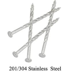 40mm 50mm 65mm 75mm 90mm 100mm 125mm Length 201 304 Stainless Steel Ceiling Grid Twist Thread Floor Flat Brad Nail