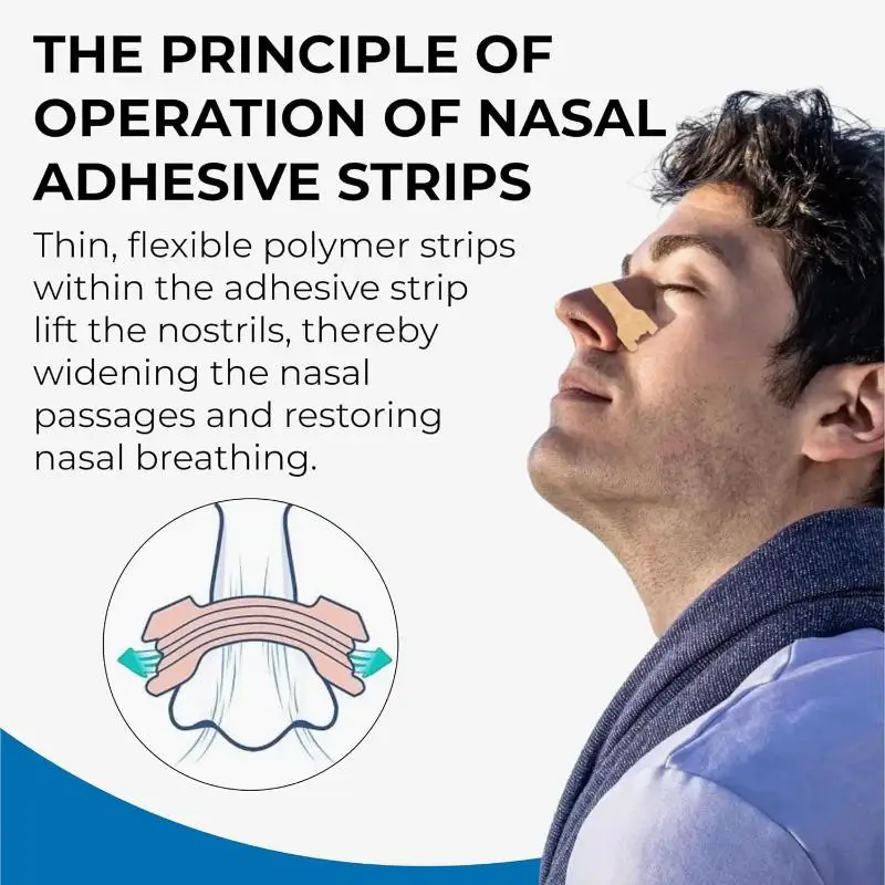 Snore Stop Nasal Strips 100/200pcs Medical Grade Nose Patches for Adults Night Sleep Improve Breathing Snoring Relief