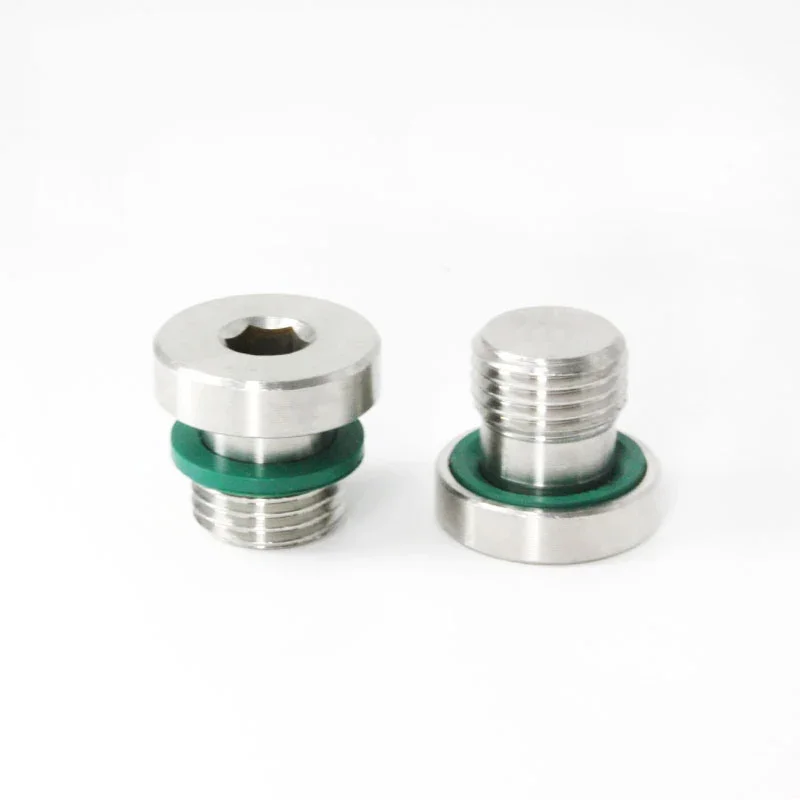 M8 M10 M12 M14 M16 M18 M20 1/8 "1/4" 3/8 "1/2" 3/4 "1" BSP männlichen 304 Edelstahl Hex Buchse Kopf End Kappe Stecker Mit FKM Dichtung