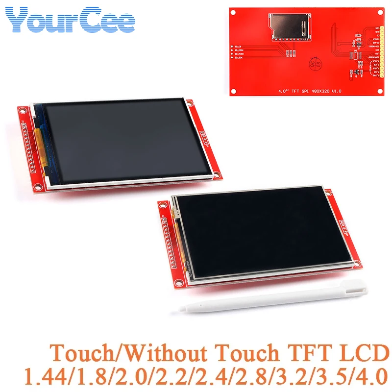 1,44 1,8 2,0 2,2 2,4 2,8 3,2 3,5 4,0 cala SPI TFT LCD Kolorowy moduł wyświetlacza dotykowego ILI9341 ILI9488 480*320 240*320 Napęd