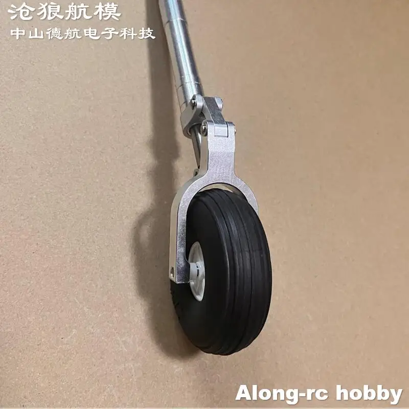 RC Airplane Part Height 150-240mm D4 D5 Strengthened Damping Kneeling Landing Gear with 70mm Wheel for 5-10kg Aircraft EDF Plane