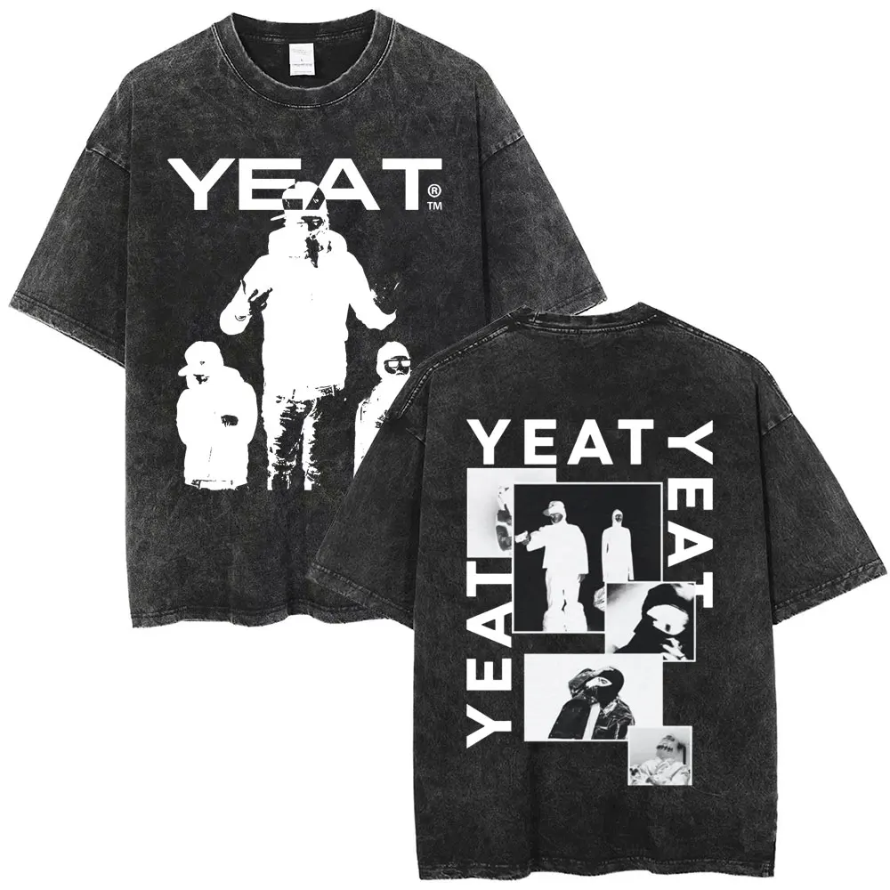 مغسول مغني الراب نيت الجرافيك تي شيرت LYFESTYLE 2093 ميرش تي شيرت الرجال النساء الهيب هوب موضة خمر تي شيرت القطن المتضخم تيز