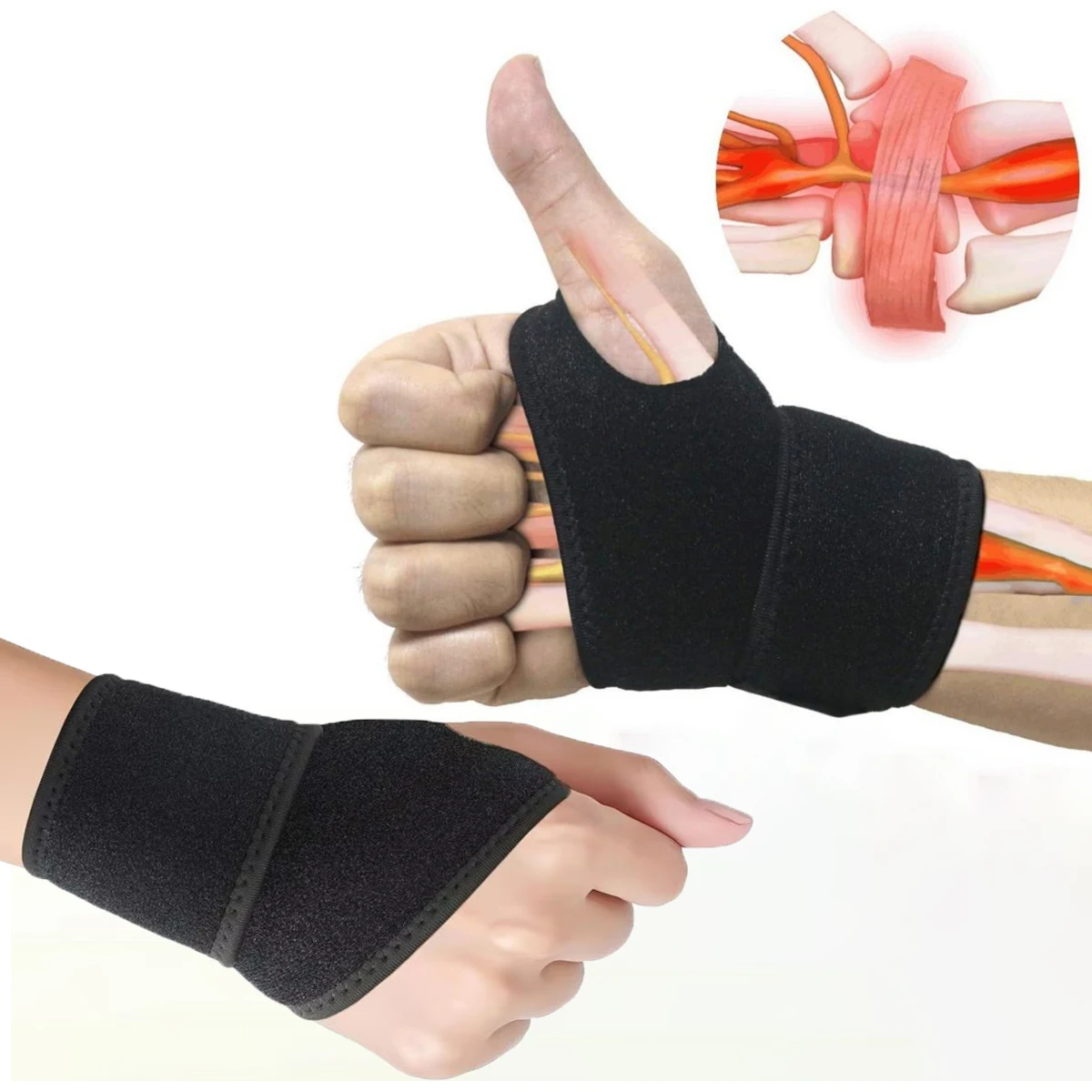 Adjustable Sports Wrist Brace, Perfect for Men and Women, Provides Support and Protection for the Wrist, Suitable for Both Left and Right Hands, Wrist Support Band