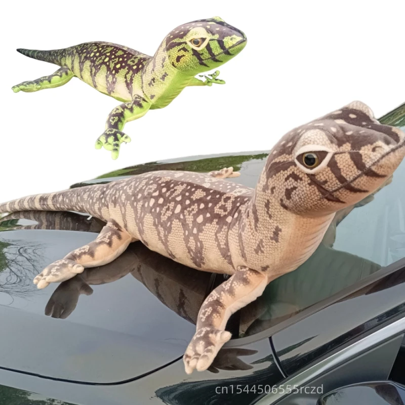 200cm Fun Long Tail Lizard Plush Doll Pillow Simulation Green Brown Monitor Lizard Reptile Plush Toy Home Decor Gift For Child