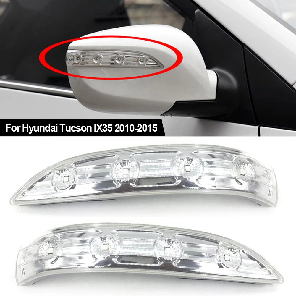 Linker und Rechter Rückspiegel mit LED-Blinkleuchte für Hyundai Tucson IX35 2010-2014 876142S200 876242S200 Autoteil – Detail 1