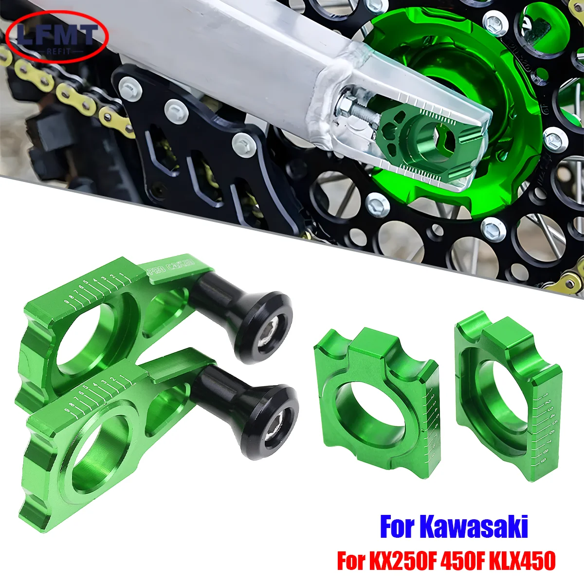 Für Kawasaki KX125 KX250 KX250F KX450F KLX450R CNC Hinten Kette Teller Achse Block Schutz Kappe Für Suzuki RMZ250 RMZ450 450Z