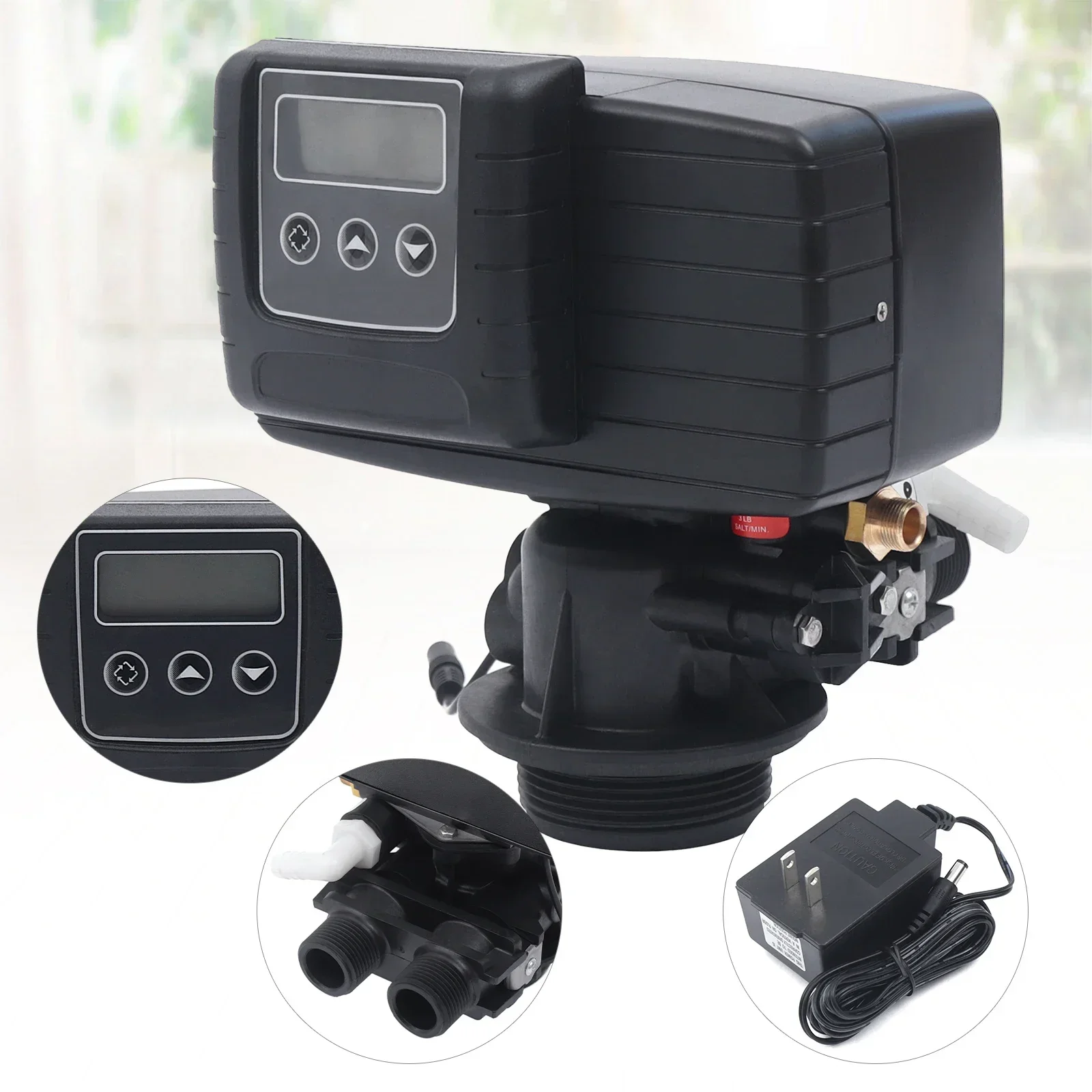 

5600SXT Water Softener Valve, Time Type Digital Control Valve for Water Softeners 110V 3W Automatic Operating Meter Filter