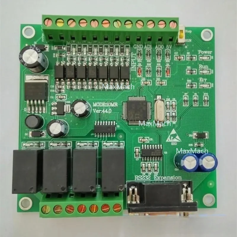 FX1N FX2N 10MR 10MT 14MR 14MT 20MRE 20MT 2AD PLC لوحة تحكم لميتسوبيشي 2AI 0-10V RS232 RS485 Modbus RTU مع حافظة